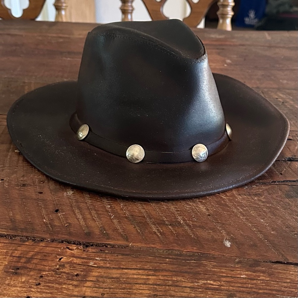1970s Henschel Leather Cowboy Hat
